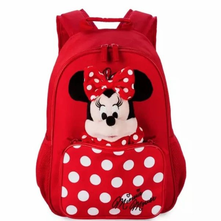 Bags And Totes * | Disney Backpack And Plush Set Minnie Mouse Red