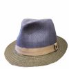 Hats * | Disney Hat Fedora Hat Mickey Mouse Band Blue Wicker