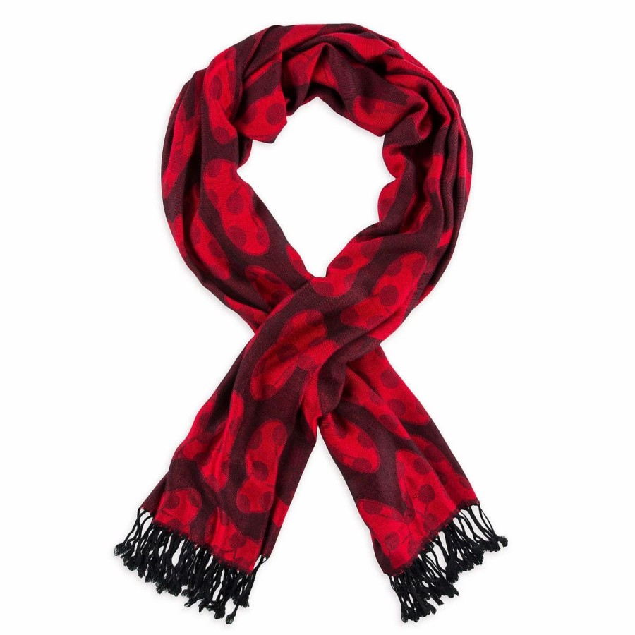 Accessories * | Disney Pashmina Scarf Minnie Mouse Bows Red