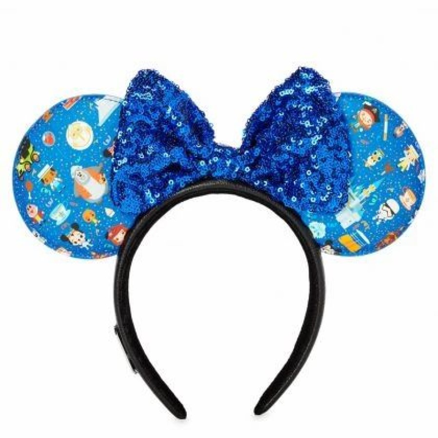 Hats * | Disney Loungefly Ears Headband Disney Parks Chibi Blue