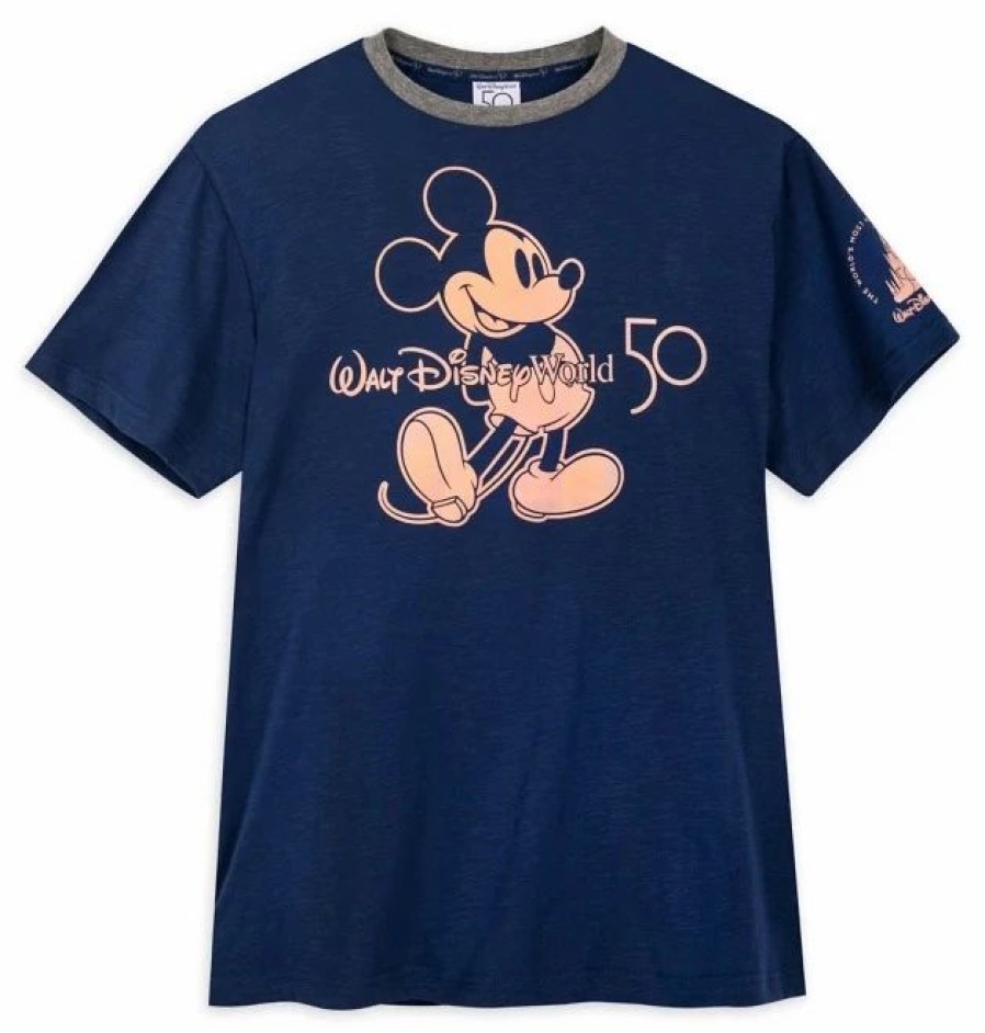 Adult * | Disney Shirt For Adults Walt Disney World 50Th Anniversary Ringer