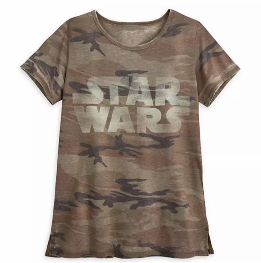 Adult * | Disney T-Shirt For Women Star Wars Logo Camouflage