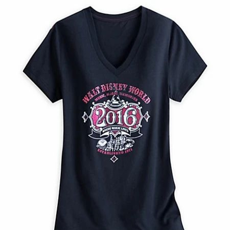 Adult * | Disney Shirt For Women Walt Disney World 2016 Tee Black