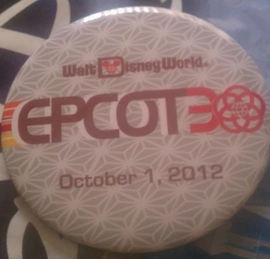 Accessories * | Disney Souvenir Button Epcot 30Th Anniversary