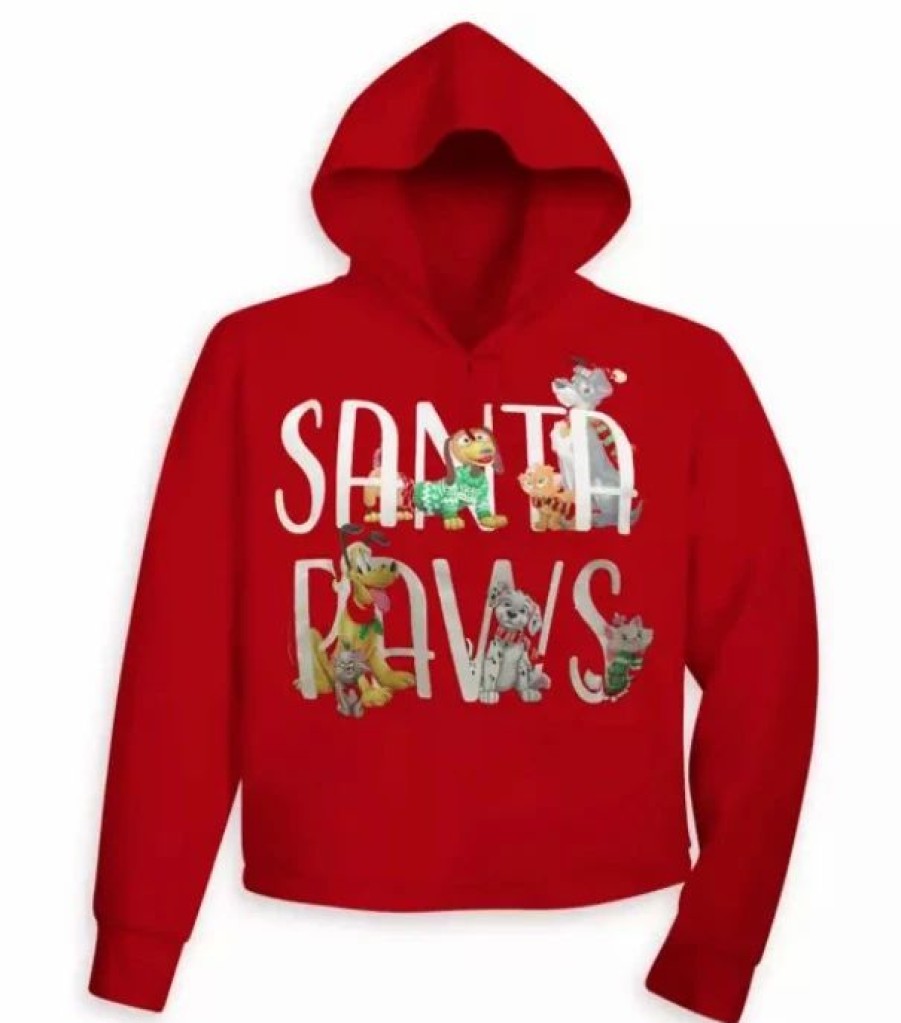 Adult * | Disney Hoodie For Adults 2021 Holiday Santa Paws