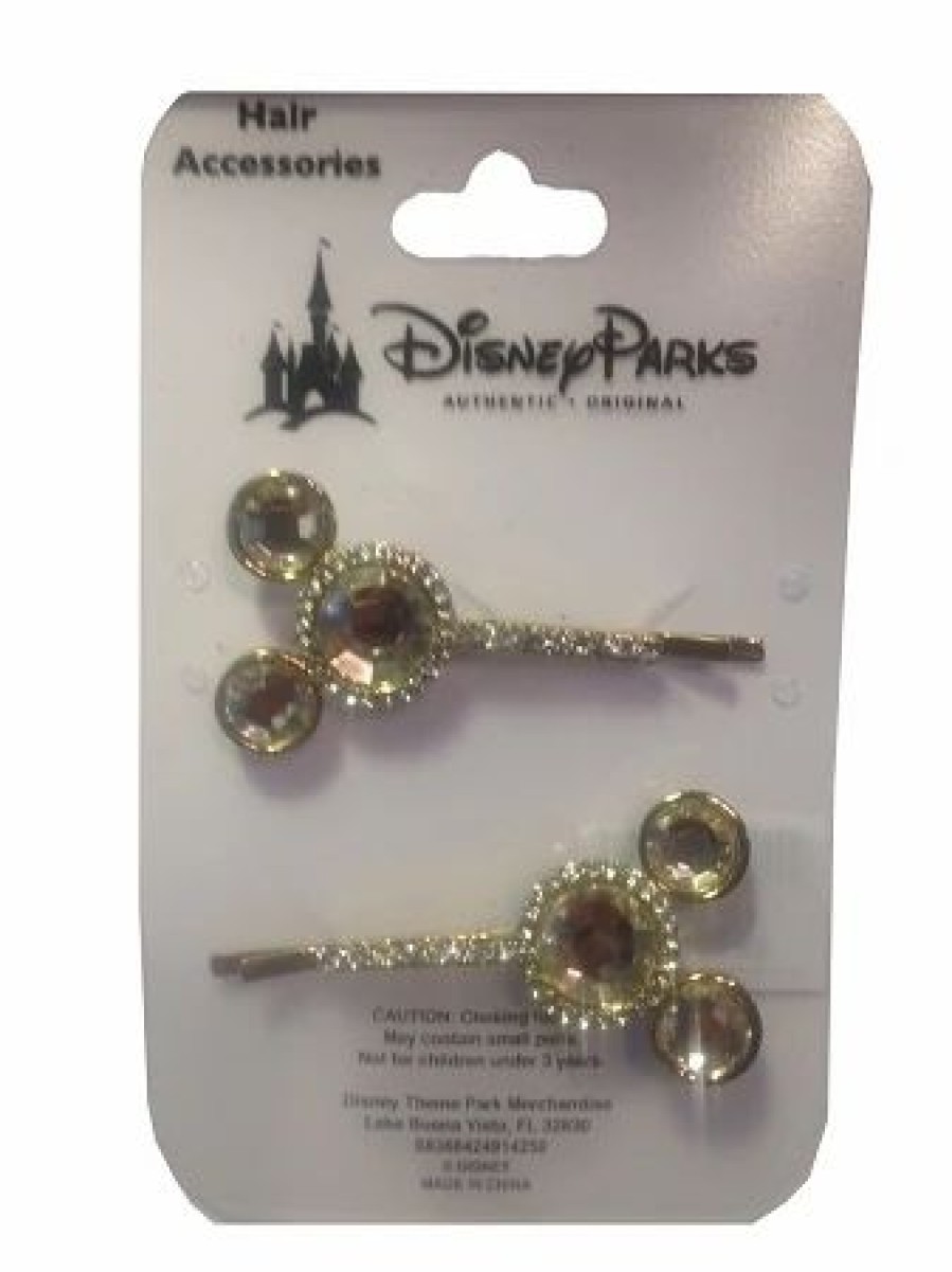 Accessories * | Disney Hair Accessory Mickey Mouse Barrette Clip Jeweled Clear