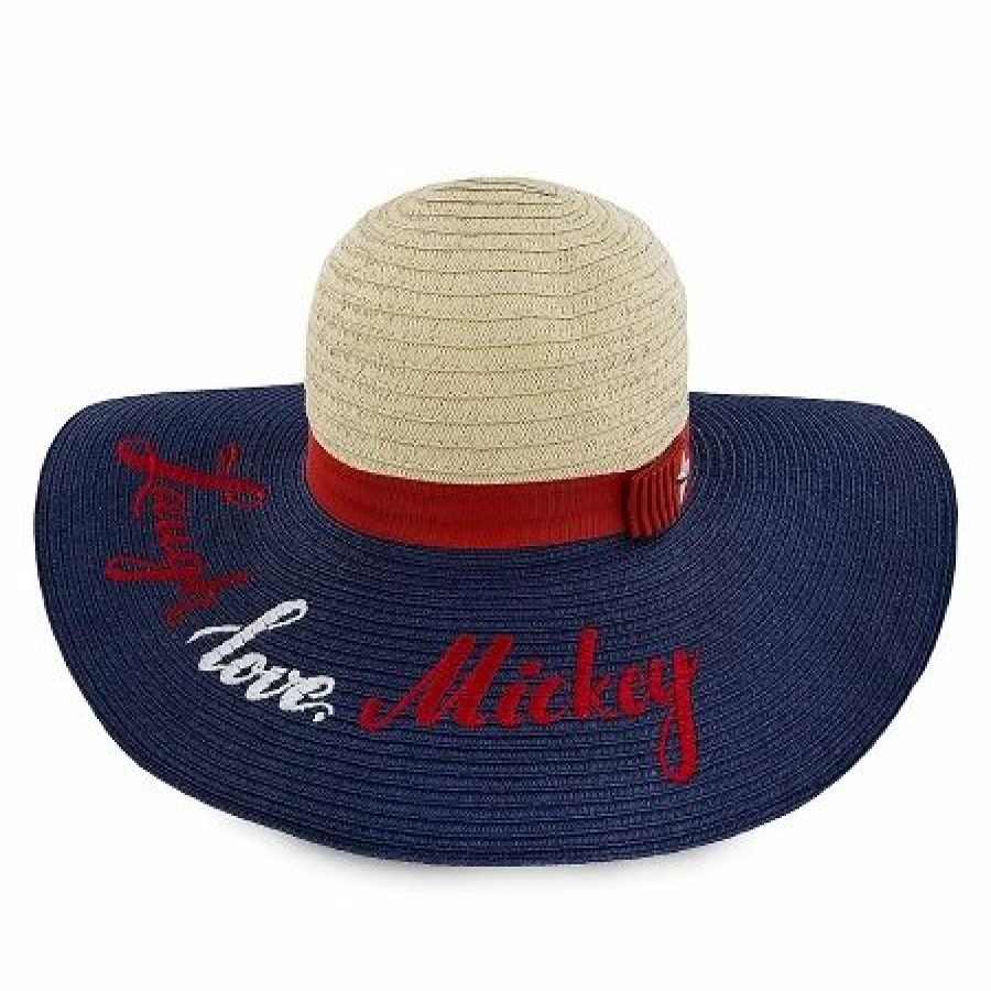 Hats * | Disney Straw Hat For Women Mickey Mouse Americana