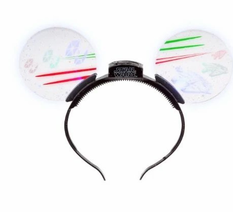 Hats * | Disney Glow Ears Headband Star Wars Millennium Falcon &Tie Fighter