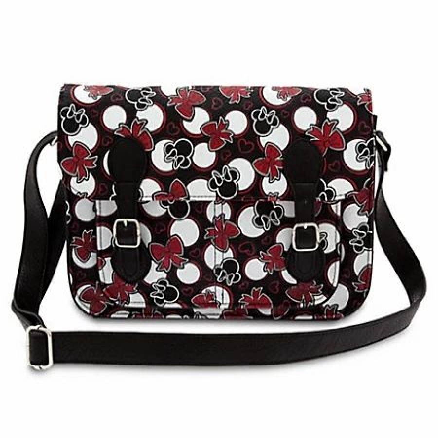 Bags And Totes * | Disney Satchel Bag Minnie Mouse Icons Black, White And Red