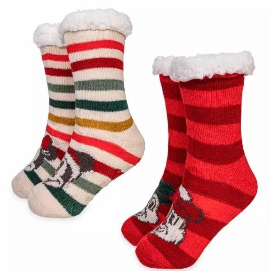 Socks * | Disney Sock Set For Adults Christmas Mickey And Friends