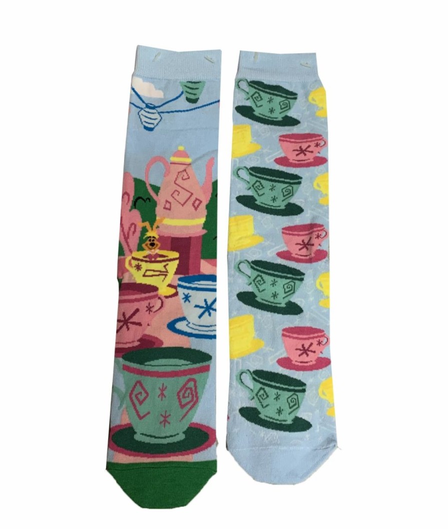 Socks * | Disney Socks For Women Mad Tea Party Tea Cups