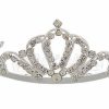 Accessories * | Disney Haircomb Princess Tiara Barrette Clear