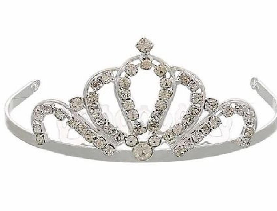 Accessories * | Disney Haircomb Princess Tiara Barrette Clear