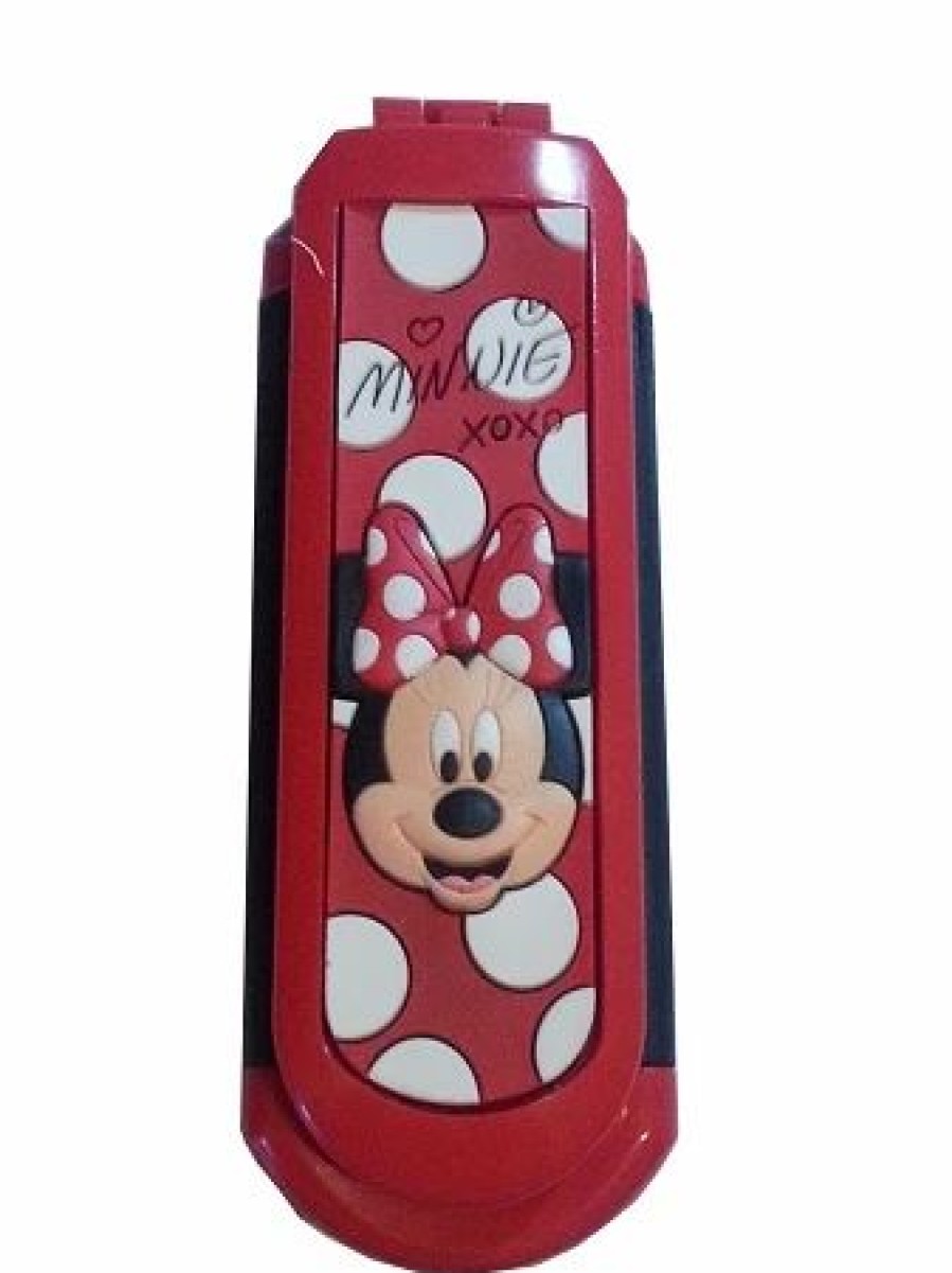 Accessories * | Disney Folding Hairbrush Minnie Mouse Signature