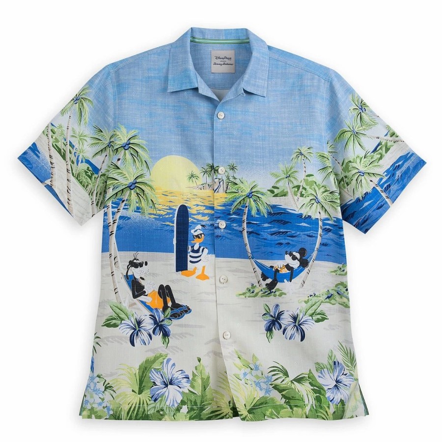 Adult * | Disney Tommy Bahama Shirt For Men Mickey And Friends Tropical Silk