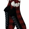 Socks * | Disney Holiday Socks For Adults Mickey Mouse Icons With Pom Poms