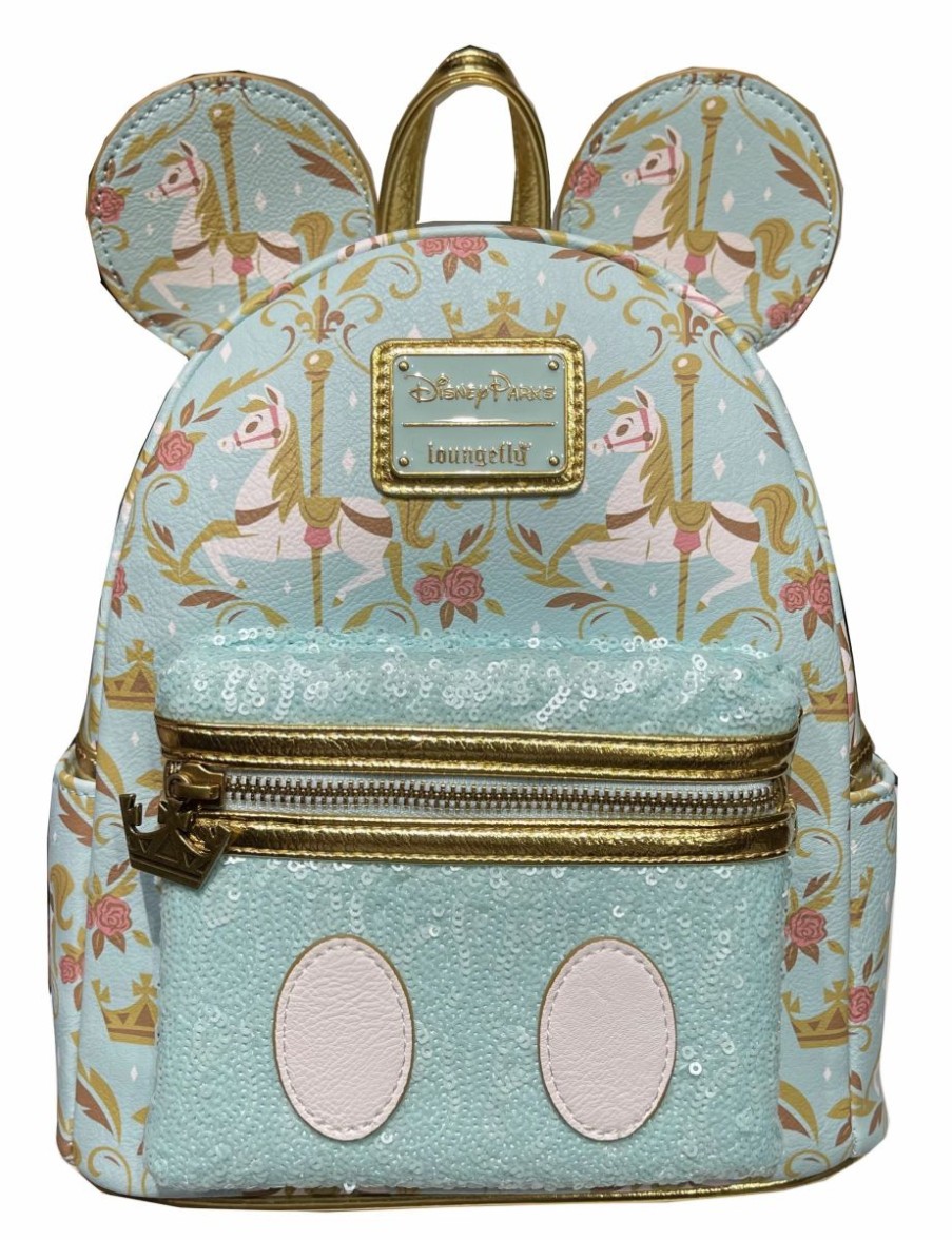 Bags And Totes * | Disney Loungefly Backpack Main Attraction Prince Charming Regal Carrousel