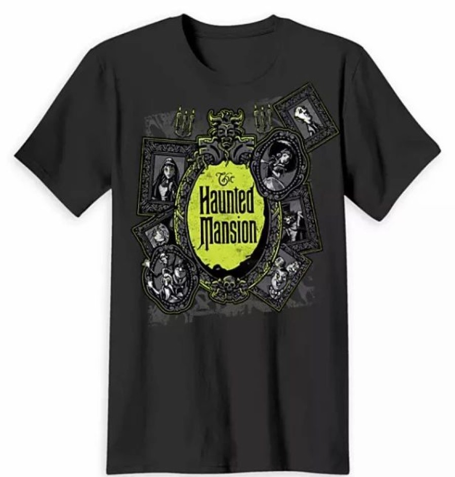 Adult * | Disney Adult T-Shirt The Haunted Mansion Logo Gray