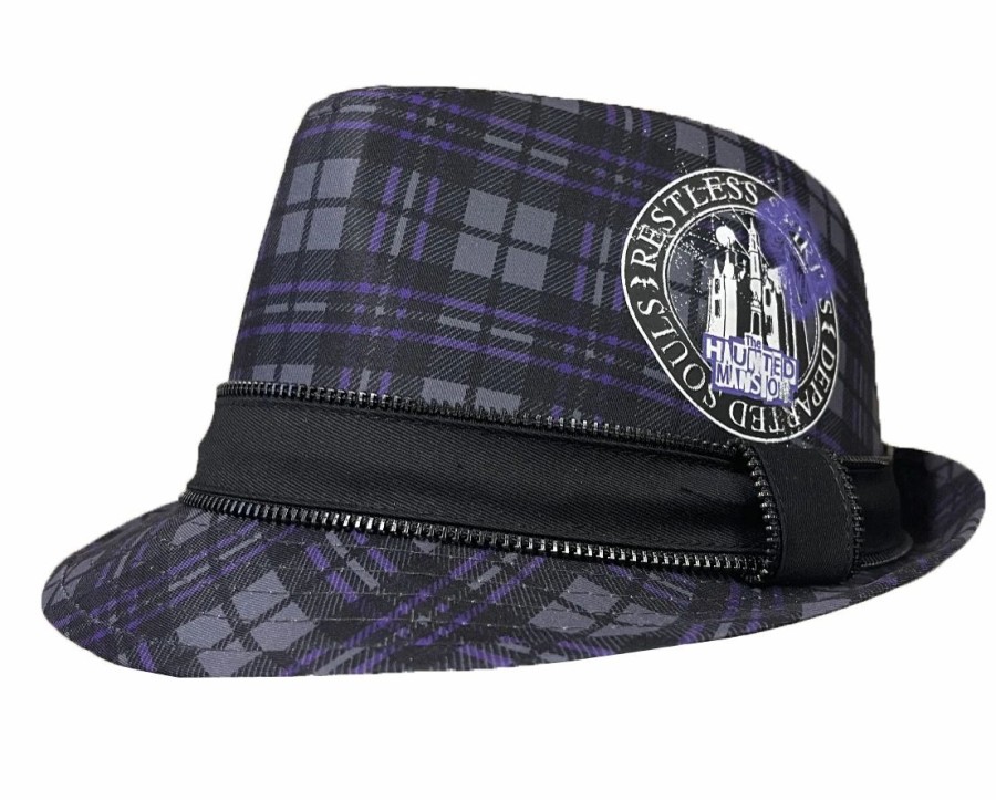 Hats * | Disney Fedora Hat Haunted Mansion Plaid