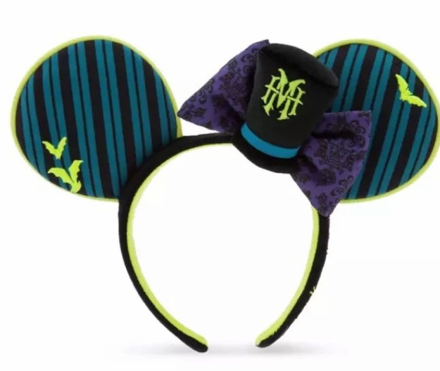 Hats * | Disney Ears Headband Haunted Mansion Glow-In-The-Dark