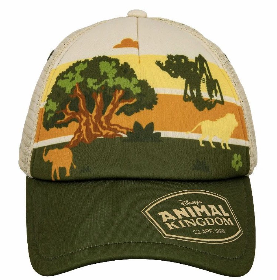 Hats * | Disney Hat Baseball Cap Animal Kingdom Tree Of Life With Animals