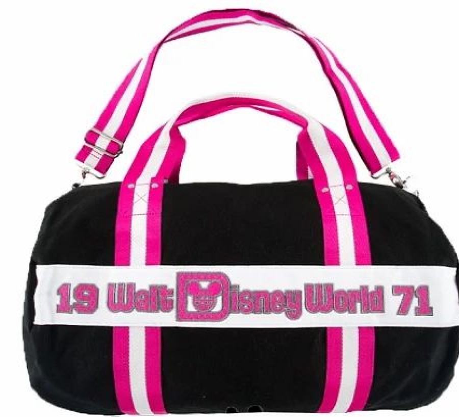 Bags And Totes * | Disney Duffle Bag Walt Disney World 71 Pink & Black