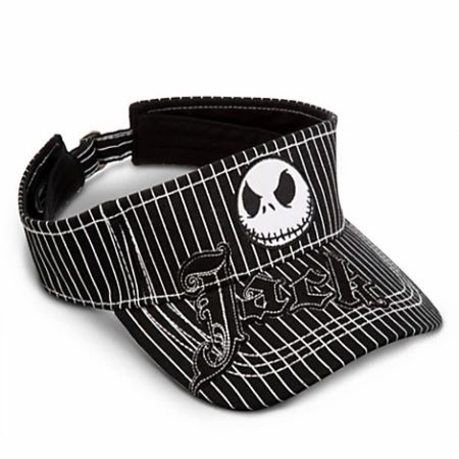 Hats * | Disney Sun Visor Hat Jack Skellington Striped