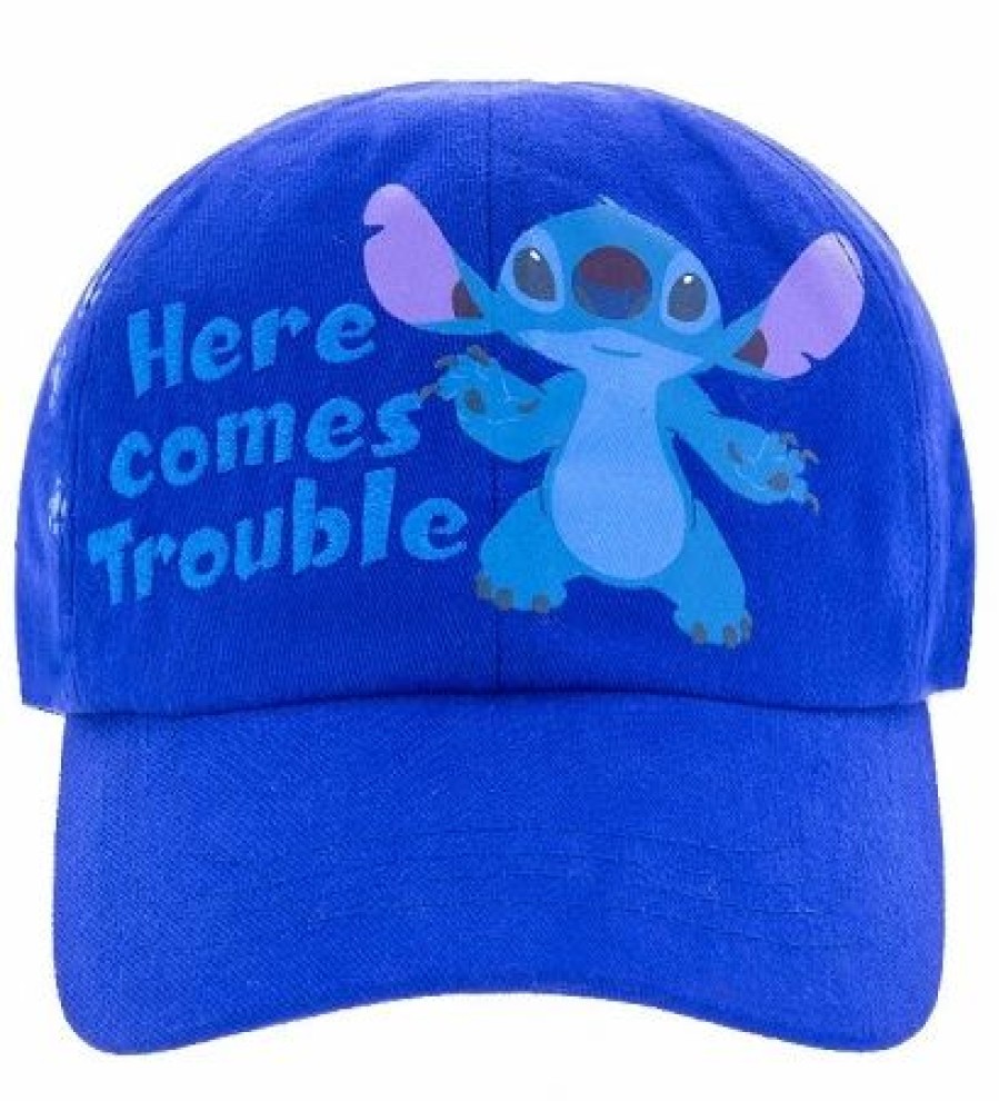 Hats * | Disney Hat Baseball Cap Stitch Here Comes Trouble