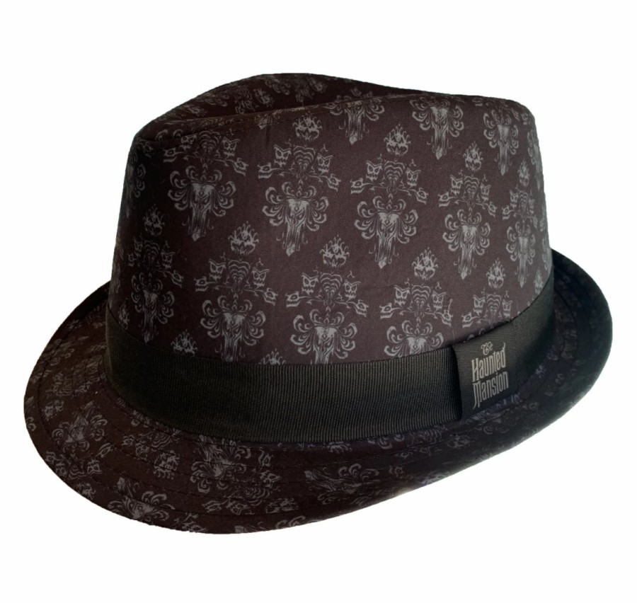 Hats * | Disney Fedora Hat Haunted Mansion Wallpaper Black