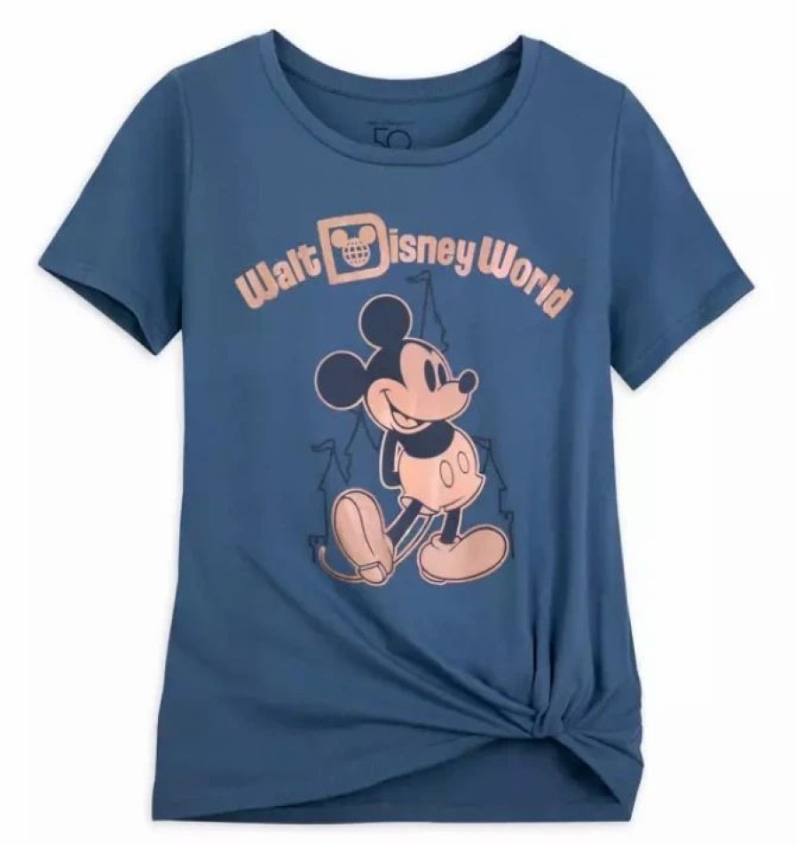 Adult * | Disney Shirt For Women 50Th Anniversary Mickey Mouse Blue