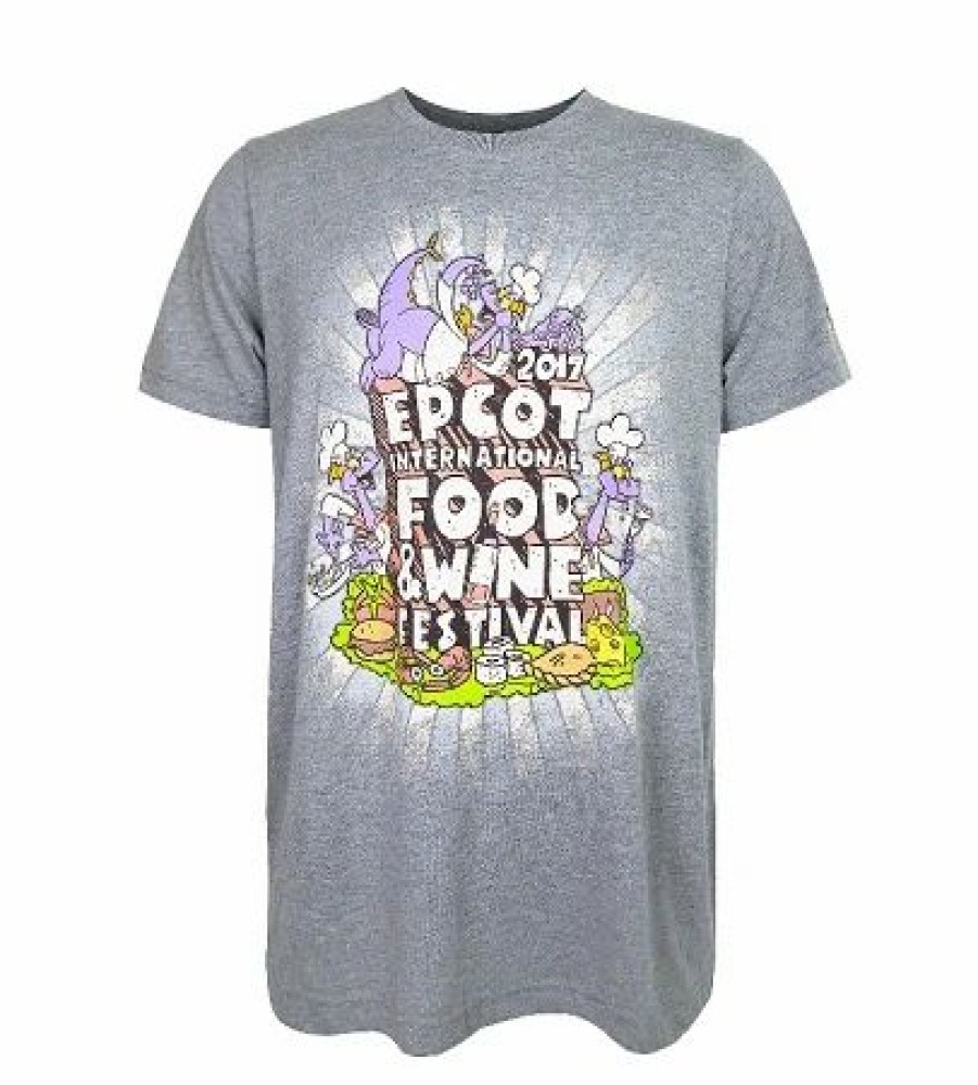 Adult * | Disney Shirt For Adults 2017 Epcot Food & Wine Passholder Gray