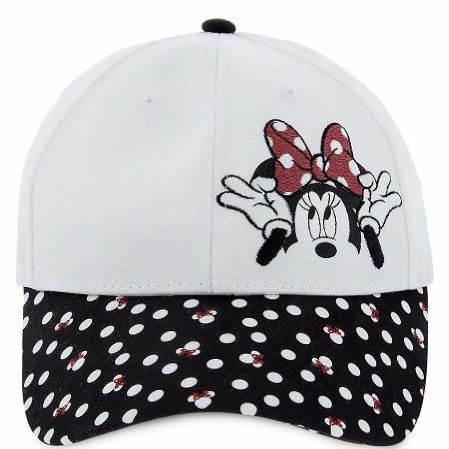 Hats * | Disney Hat Baseball Cap Minnie Mouse Bow Polka Dot Youth