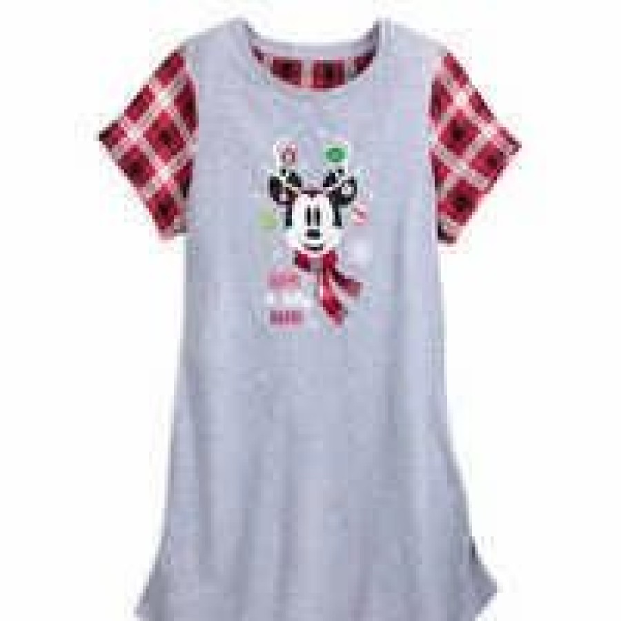 Adult * | Disney Nightshirt For Women Mickey Mouse Holiday Happy Jolly Merry