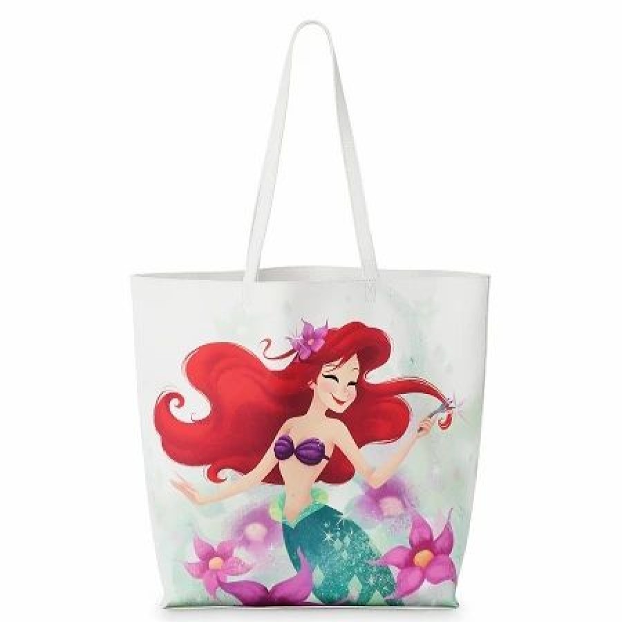 Bags And Totes * | Disney Tote Bag Princess Mystique Ariel And Belle Reversible