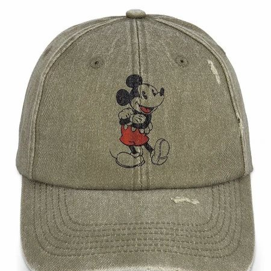 Hats * | Disney Hat Baseball Cap Classic Mickey Mouse Distressed