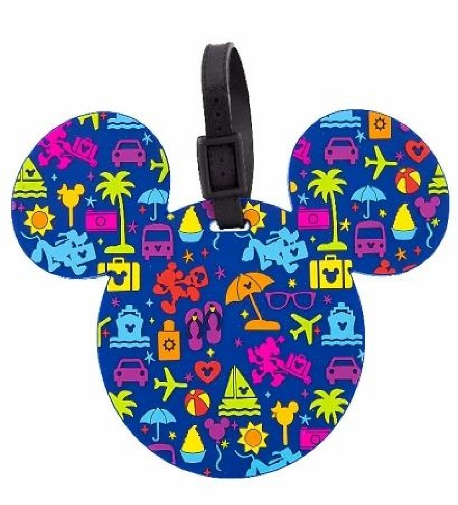 Bags And Totes * | Disney Luggage Bag Tag Tag Character Icons Blue