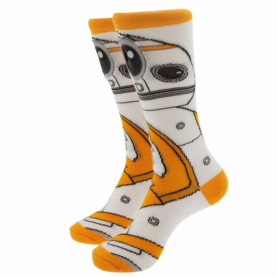 Socks * | Disney Crew Socks For Adults Bb-8 Light-Up Star Wars