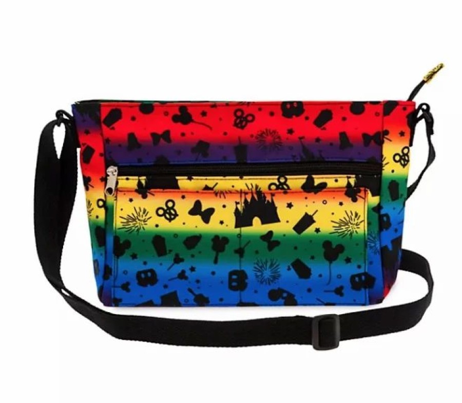 Bags And Totes * | Disney Crossbody Bag Disney Parks Icons Rainbow