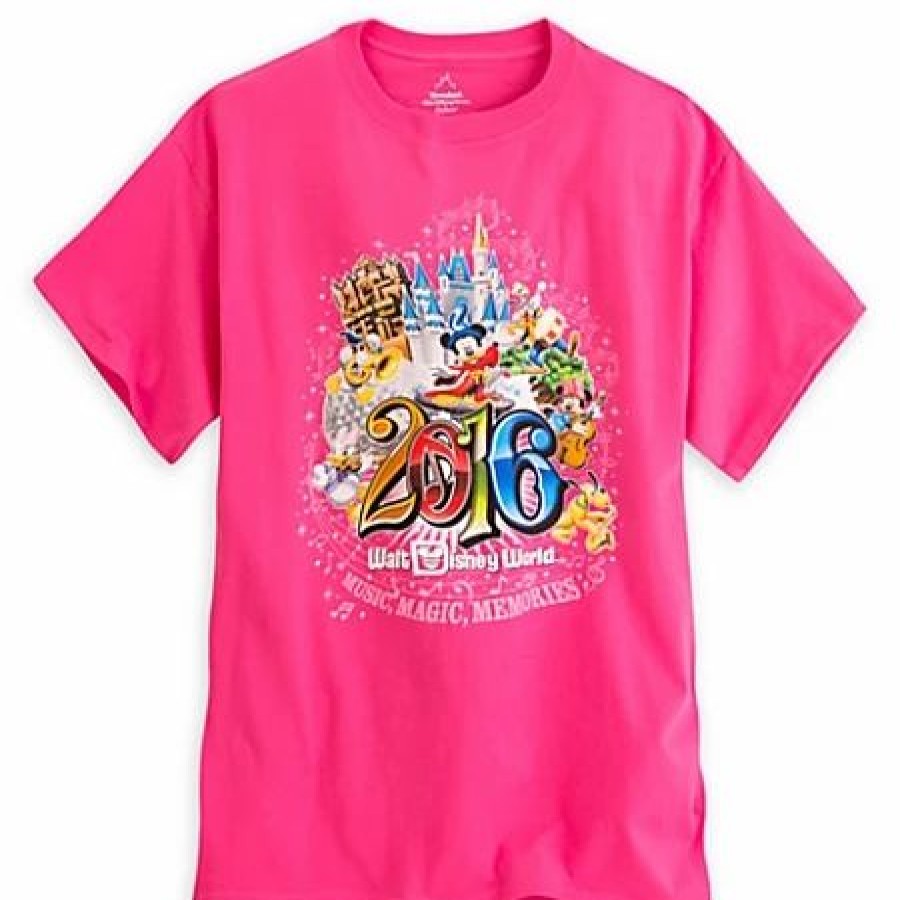 Adult * | Disney Shirt For Women 2016 Sorcerer Mickey And Friends Pink