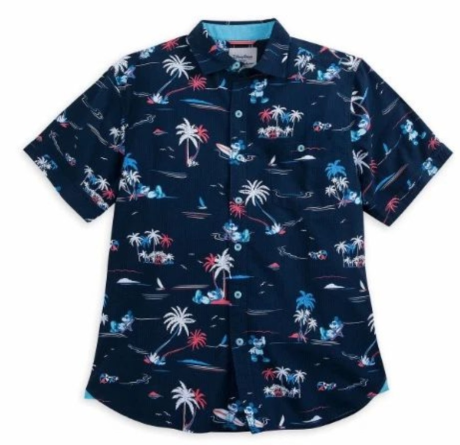 Adult * | Disney Tommy Bahama Shirt For Men Mickey Mouse Beach Navy