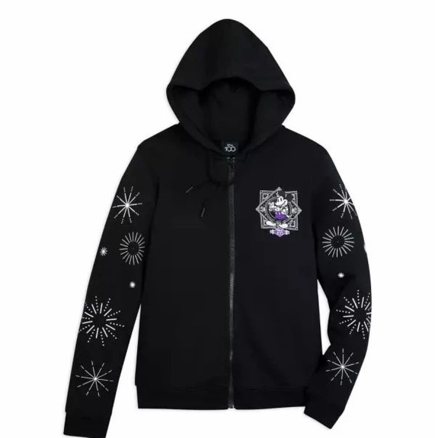 Adult * | Disney Zip Hoodie For Women Disney100 Mickey Mouse Black