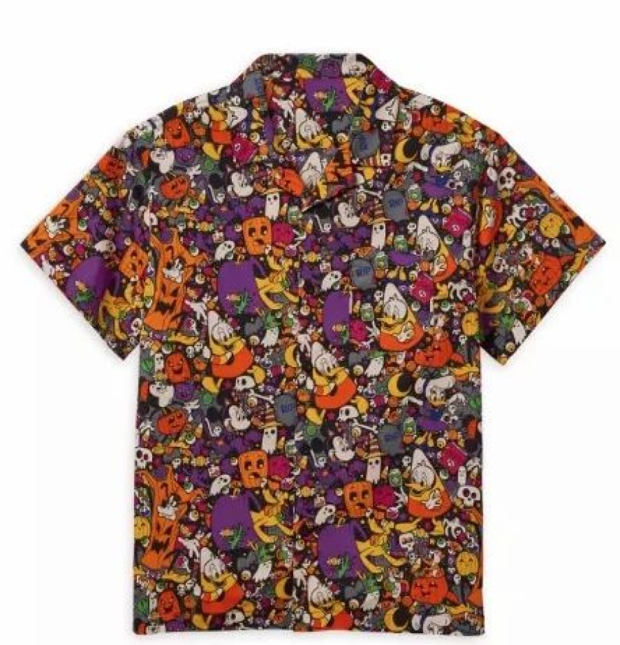 Adult * | Disney Button Up Shirt For Adults 2022 Halloween Mickey & Friends