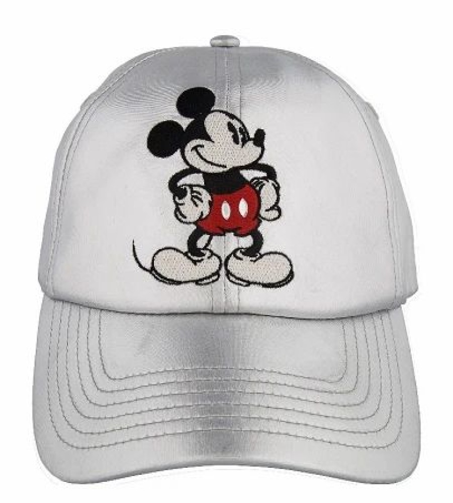 Hats * | Disney Hat Baseball Cap Mickey Bling Silver