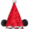 Hats * | Disney Santa Hat Mickey Mouse Ears Plaid