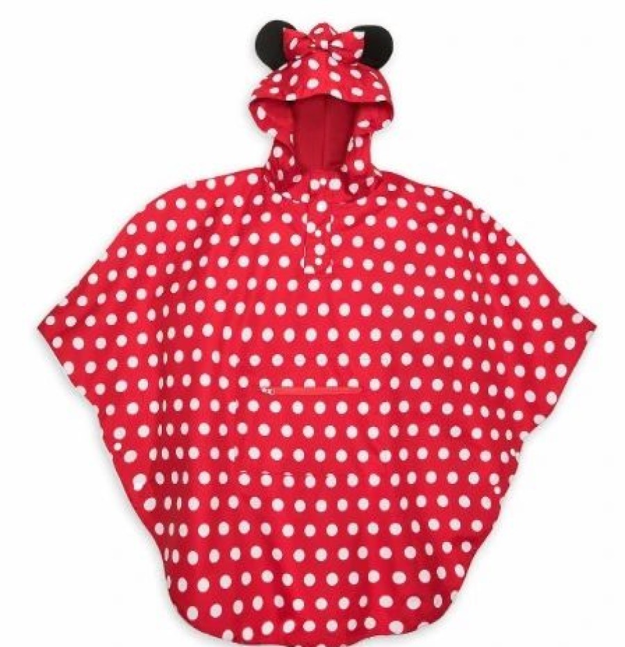 Accessories * | Disney Rain Poncho For Women Minnie Mouse Disney Parks