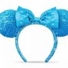 Hats * | Disney Ears Headband Minnie Mouse Sequin Aqua