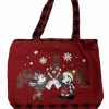 Bags And Totes * | Disney Tote Bag 2019 Holiday Mickey And Minnie Candy Cane Heart