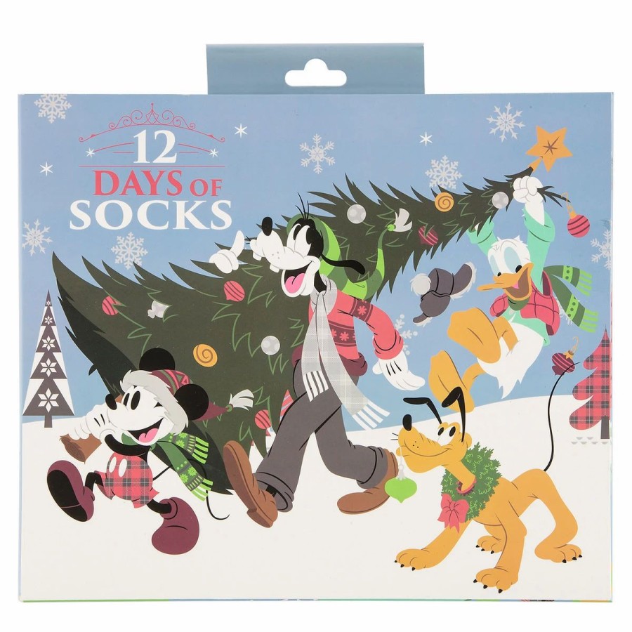 Socks * | Disney Socks Gift Set 12 Days Of Socks Mickey And Friends