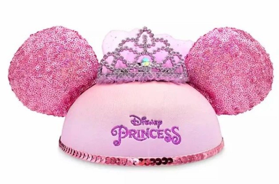 Hats * | Disney Hat Ears Hat Disney Princess With Veil Sequined