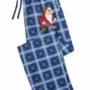 Adult * | Disney Sleep Pants For Men Grumpy Blue Plaid